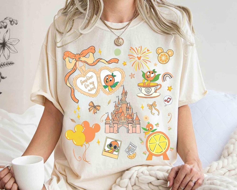 Coquette Bow Disney Orange Bird Shirt, Sunshine On My Mind, Epcot World Tour